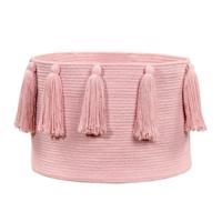 Bavlněný košík Tassels Pink