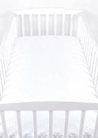 BBL Dětské prostěradlo do postele minky - 120 x 60 cm - Bílé