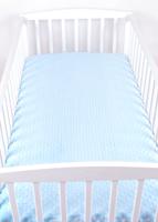 BBL Dětské prostěradlo do postele minky - 120 x 60 cm - Modré