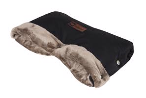 BBL Zimní rukávník na madla kočárku - černá / hnědý