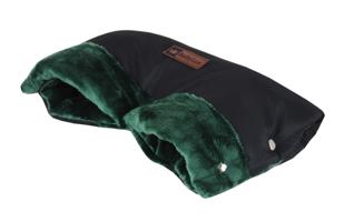 BBL Zimní rukávník na madla kočárku - černá / zelená