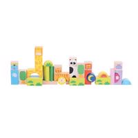 Bigjigs Toys Dřevěné barevné kostky Safari