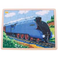 Bigjigs Toys Dřevěné puzzle - Historický vlak Mallard, 35 dílků