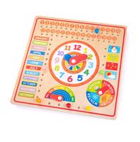 Bigjigs Toys Dřevěný kalendář s hodinami