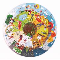 Bigjigs Toys Kulaté podlahové puzzle - Čtyři roční období 50 dílků