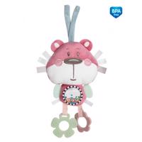 Canpol babies Plyšová edukační zavazovací hračka PASTEL FRIENDS růžový medvídek