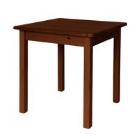 Dede Stůl z masivu borovice 60x60 cm ořech