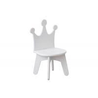 Dětská bílá židle - královská koruna