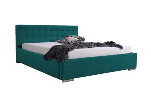 Eka Čalouněná postel Anastasia - Fresh 120x200 cm Barva látky - Fresh: Azurová (30), Úložný prostor: S dřevěným rámem úložného prostoru