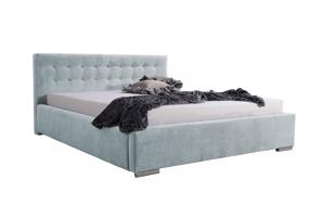 Eka Čalouněná postel Anastasia - Fresh 140x200 cm Barva látky - Fresh: Nebeská modrá (33), Úložný prostor: S dřevěným rámem úložného prostoru