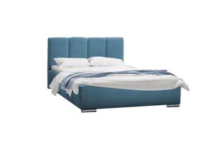 Eka Čalouněná postel Cassandra 120x200 cm Barva látky Trinity: (2313) Modrá, Úložný prostor: S dřevěným rámem úložného prostoru