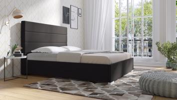 Eka Čalouněná postel Coral - Kronos 120x200 cm Barva látky: Světle šedá (15), Úložný prostor: Bez úložného prostoru