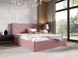 Eka Čalouněná postel LIZA 120x200 cm Barva látky Trinity: (2323) Tmavá růžová, Úložný prostor: Bez úložného prostoru