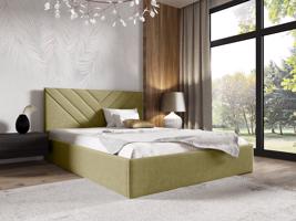 Eka Čalouněná postel LIZA 120x200 cm Barva látky Trinity: (2327) Zelená, Úložný prostor: Bez úložného prostoru