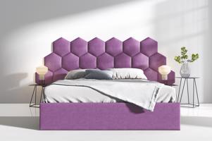 Eka Čalouněná postel Lucy 3 - 160x200 cm Barva látky Trinity: (2311) Fialová, Úložný prostor: Bez úložného prostoru