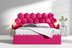 Eka Čalouněná postel Lucy 3 - 180x200 cm Barva látky Trinity: (2310) Růžová, Úložný prostor: Bez úložného prostoru