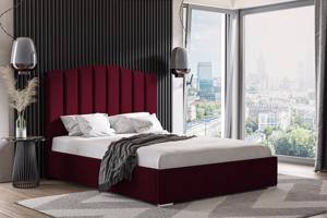 Eka Čalouněná postel MARGOT - Kronos 120x200 cm Barva látky: Červená (02), Úložný prostor: S dřevěným rámem úložného prostoru