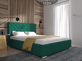 Eka Čalouněná postel MERKURY - Kronos 120x200 cm Barva látky: Smaragdová (19), Úložný prostor: S dřevěným rámem úložného prostoru