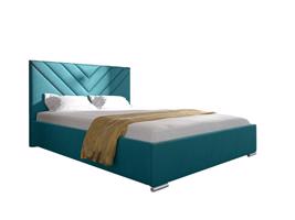Eka Čalouněná postel MERKURY - Kronos 160x200 cm Barva látky: Azurová (13), Úložný prostor: S kovovým rámem úložného prostoru