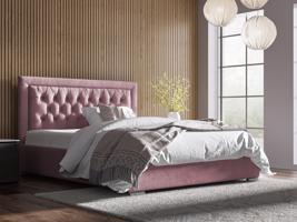 Eka Čalouněná postel Mona 160x200 cm Barva látky Trinity: (2319) Světlá růžová, Úložný prostor: S dřevěným rámem úložného prostoru