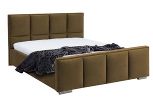 Eka Čalouněná postel Passion - Fresh 120x200 cm Barva látky - Fresh: Béžová (03), Úložný prostor: S dřevěným rámem úložného prostoru