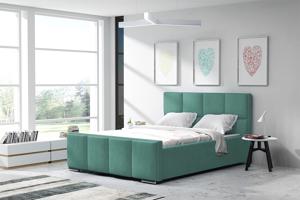 Eka Čalouněná postel Passion - Kronos 140x200 cm Barva látky: Mintová (26), Úložný prostor: Bez úložného prostoru