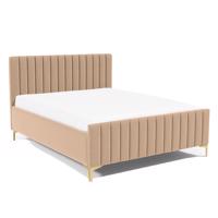 Eka Čalouněná postel SUTRA zvýšená 160x200 cm Barva látky Trinity: (2304) Béžová, Úložný prostor: S dřevěným rámem úložného prostoru