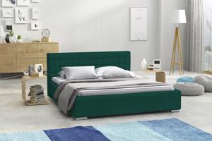 Eka Čalouněná postel Swift - Kronos 140x200 cm Barva látky: Smaragdová (19), Úložný prostor: Bez úložného prostoru