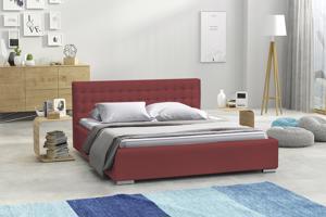Eka Čalouněná postel Swift - Kronos 180x200 cm Barva látky: Starorůžová (29), Úložný prostor: S dřevěným rámem úložného prostoru
