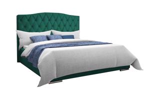 Eka Čalouněná postel Valentyn - Fresh 120x200 cm Barva látky - Fresh: Azurová (30), Úložný prostor: S dřevěným rámem úložného prostoru