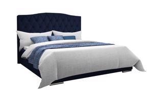 Eka Čalouněná postel Valentyn - Fresh 140x200 cm Barva látky - Fresh: Modrá (11), Úložný prostor: S kovovým rámem úložného prostoru