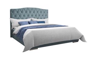 Eka Čalouněná postel Valentyn - Fresh 160x200 cm Barva látky - Fresh: Nebeská modrá (33), Úložný prostor: Bez úložného prostoru