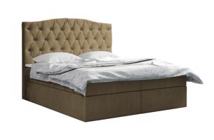 Eka Kontinentální čalouněná postel Exclusive - Fresh (160x200 cm) Barva látky - Fresh: Světle béžová (01)