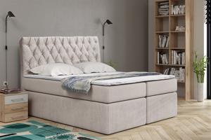 Eka Kontinentální čalouněná postel Luxurious - Cassablanca (120x200 cm) Barva látky Trinity: (2301) Krémová bíla