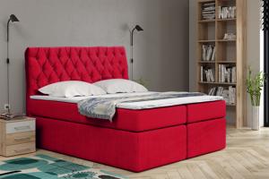 Eka Kontinentální čalouněná postel Luxurious - Cassablanca (120x200 cm) Barva látky Trinity: (2309) Červená