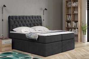 Eka Kontinentální čalouněná postel Luxurious - Cassablanca (120x200 cm) Barva látky Trinity: (2315) Tmavá šedá