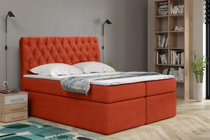 Eka Kontinentální čalouněná postel Luxurious - Cassablanca (120x200 cm) Barva látky Trinity: (2317) Oranžová