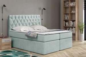 Eka Kontinentální čalouněná postel Luxurious - Cassablanca (120x200 cm) Barva látky Trinity: (2321) Světlá zelená