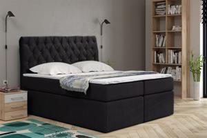 Eka Kontinentální čalouněná postel Luxurious - Cassablanca (180x200 cm) Barva látky Trinity: (2316) Černá