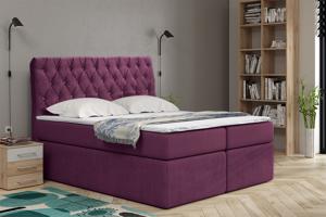 Eka Kontinentální čalouněná postel Luxurious - Cassablanca (200x200 cm) Barva látky Trinity: (2311) Fialová