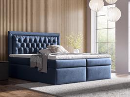 Eka Kontinentální čalouněná postel Mona - Kronos (120x200 cm) Barva látky: Modrá (08)