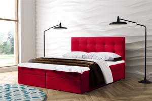 Eka Kontinentální čalouněná postel OSLO (120x200 cm) Barva látky Trinity: (2305) Tmavá béžová