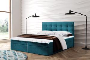 Eka Kontinentální čalouněná postel OSLO (120x200 cm) Barva látky Trinity: (2313) Modrá