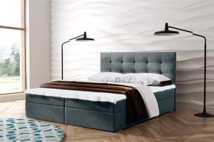 Eka Kontinentální čalouněná postel OSLO (140x200 cm) Barva látky Trinity: (2314) Šedá