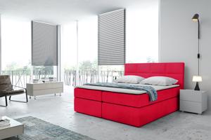 Eka Kontinentální čalouněná postel Smoth - Cassablanca (120x200 cm) Barva látky Trinity: (2309) Červená