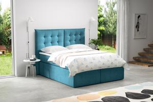 Eka Kontinentální čalouněná postel Soft - Cassablanca (120x200 cm) Barva látky Trinity: (2313) Modrá