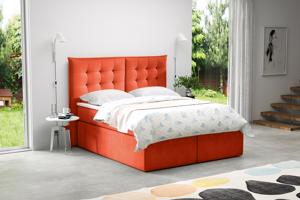 Eka Kontinentální čalouněná postel Soft - Cassablanca (120x200 cm) Barva látky Trinity: (2317) Oranžová