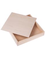 FK Dřevěná krabička - 33 x 33 x 6,3 cm, Přírodní