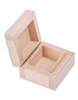 FK Dřevěná krabička - 6x6x4 cm, Přírodní