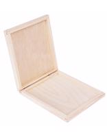 FK Dřevěná krabička plochá - 17x15x3 cm, Přírodní